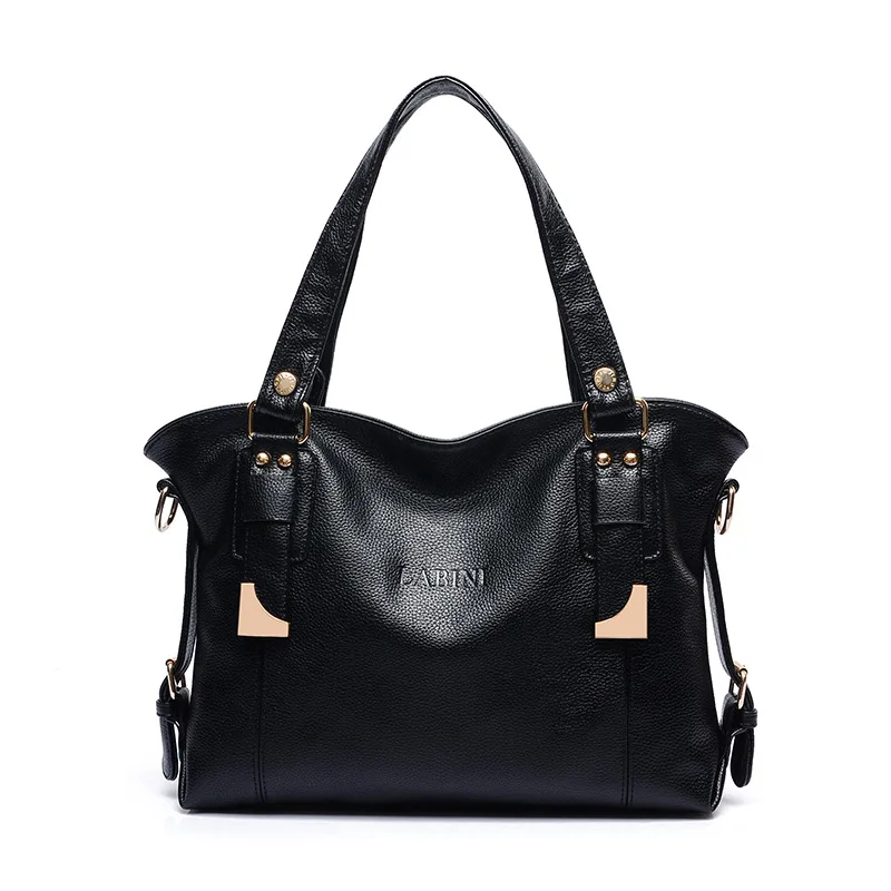 

Women's duffle bag made of European and American fashion belts, high-quality calfskin fabric made by women leather handbags