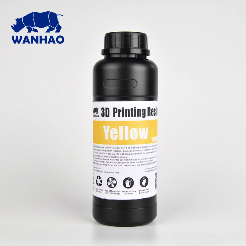 Wanhao Смола UV 405nm Фотополимерная смола для DLP 3D принтера D7 500 мл/бутылка|photopolymer resin|3d