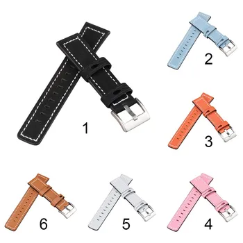 

42mm 46mm Genuine Leather Wear Resistant Watchband Watch Holes Replacement Bracelet Strap Band for Samsung Galaxy