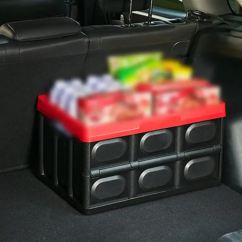 1 шт., складная коробка для хранения БАГАЖНИКА АВТОМОБИЛЯ, пластиковая 30л коробка для хранения, органайзер для багажника автомобиля, многофункциональная практичная коробка для внедорожника автомобиля