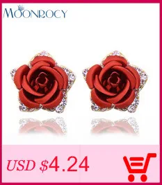 MOONROCY Free Shipping Rose Gold Color Fashion Jewelry Wholesale Earrings Clip For Women Imitation Pearl Ball Gift