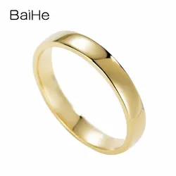 BAIHE Solid 14 К желтого золота (AU585) certified Свадебные Для женщин милый/Романтический Fine Jewelry Элегантный уникальный моды подарок кольцо