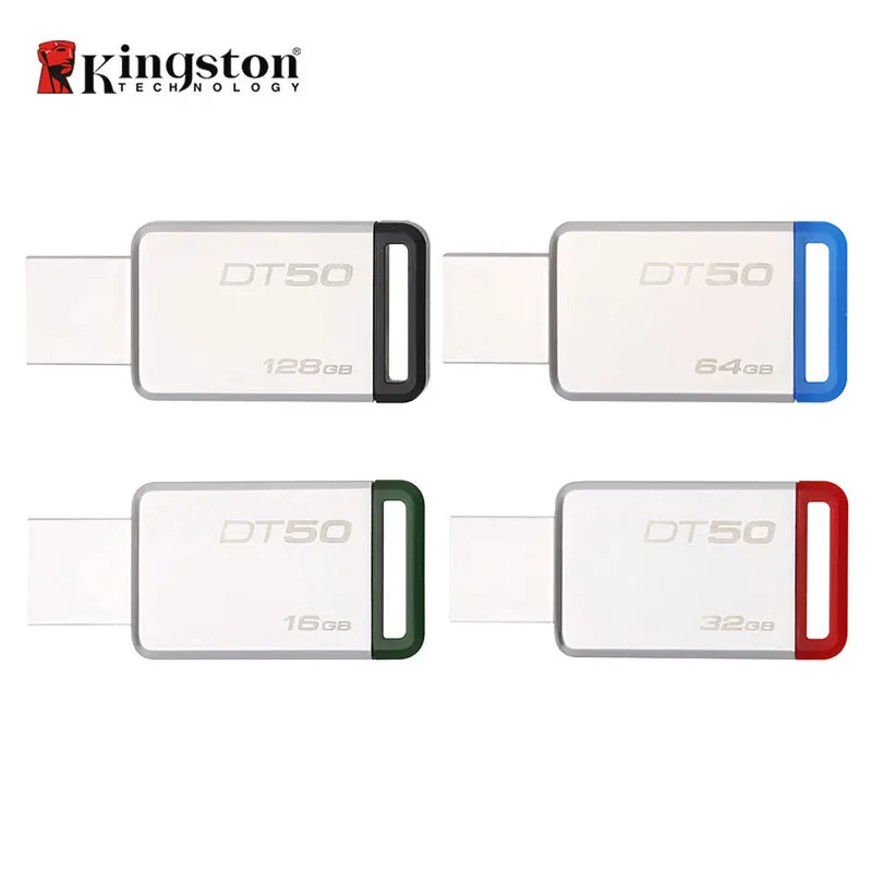 

Kingston Data Traveler DT50 USB Flash Drive Disk 16G 32G 64G 128G USB 3.0 Metal Mini PenDrive Memory Stick Storage Device U Disk