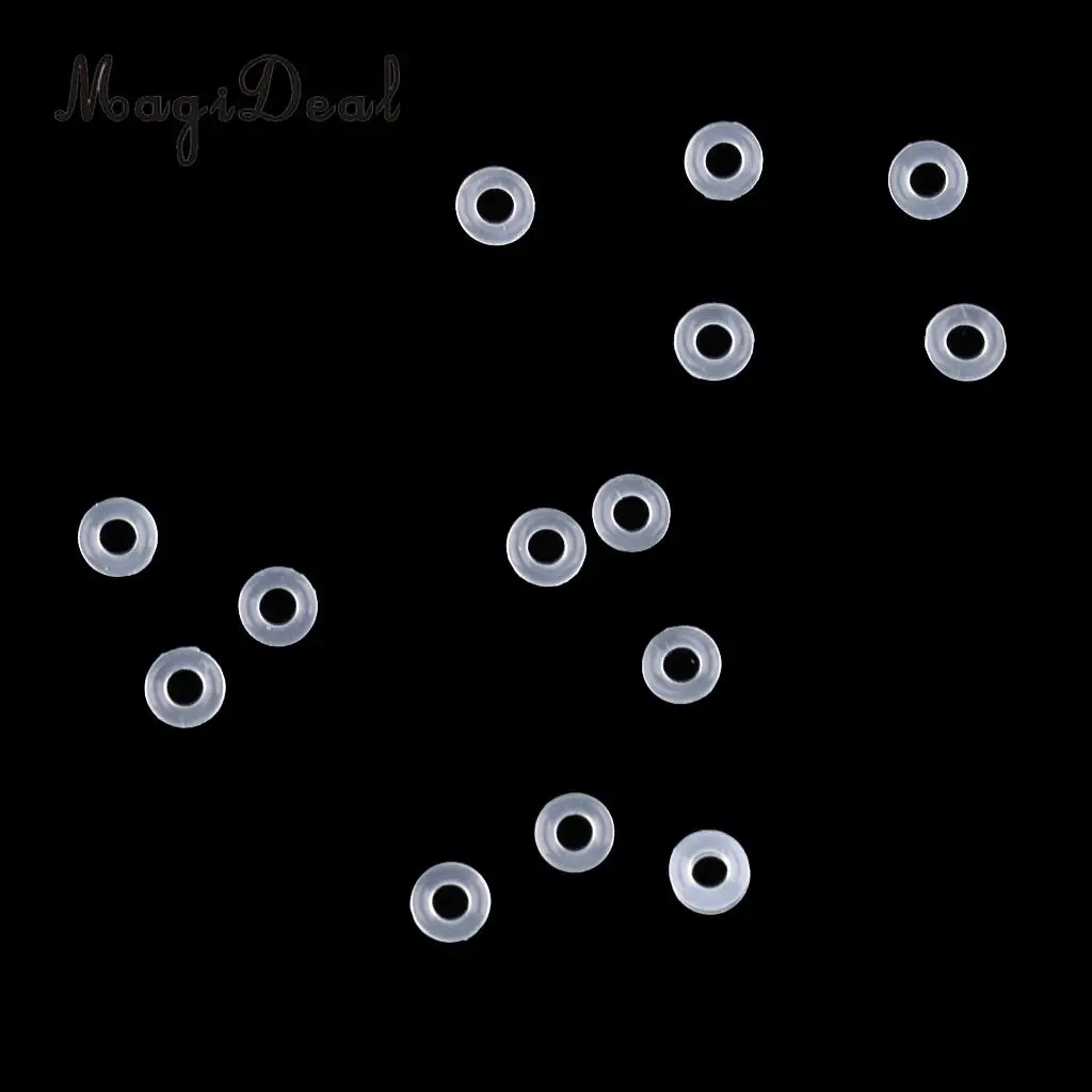 MagiDeal 100 Pieces White Rubber Dart Stem Dart Shaft O-Rings Grommets Washers