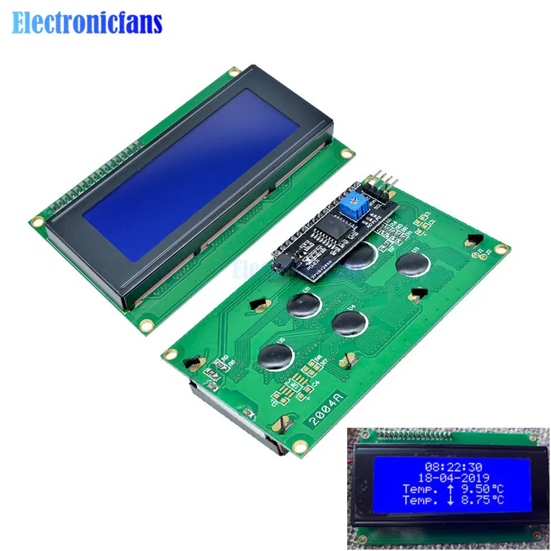 Синий дисплей IIC igc TWI последовательный интерфейс SPI 2004 20X4 символ HD44780 контроллер синий экран подсветка для Arduino lcd