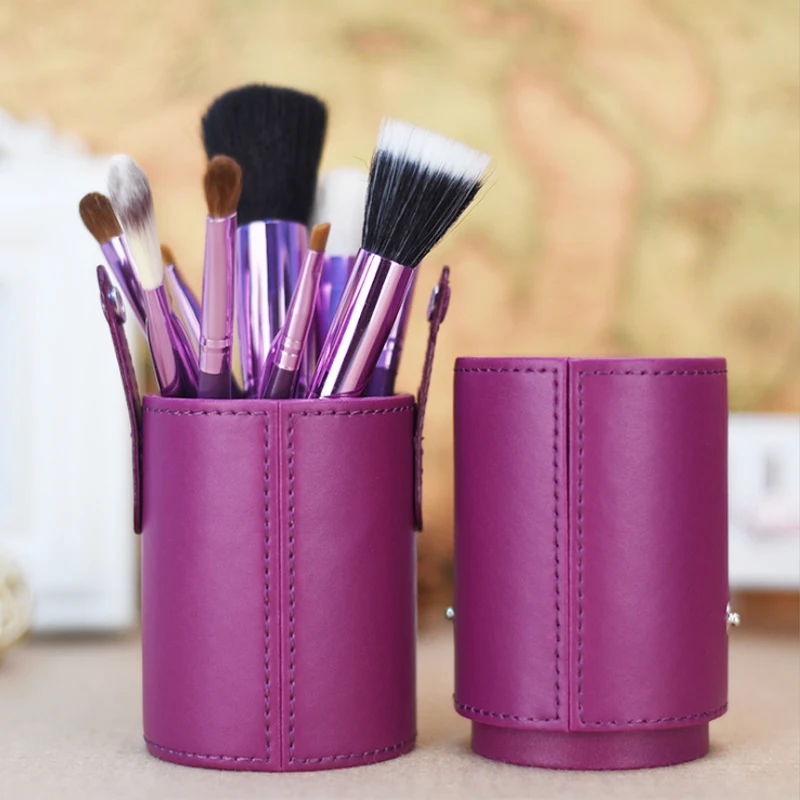 

12+4 branch outfit 4 color cylinder Make-up brush Suit Plastic handle Portable Hot sale Cosmetic brush