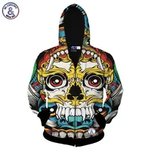 2017 Mr.1991INC Hot sell men/women 3d jacket zipper hoody print big red eyes skull hip hop hooded hoodies 3d sweatshirts autumn