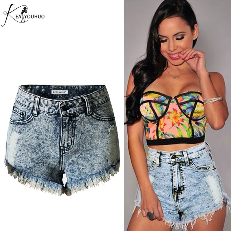 

2018 Fashion Summer Shorts For Women Tassel Ripped High Waist Shorts Feminino Trousers Sexy Short Jeans Woman Denim Shorts Pants