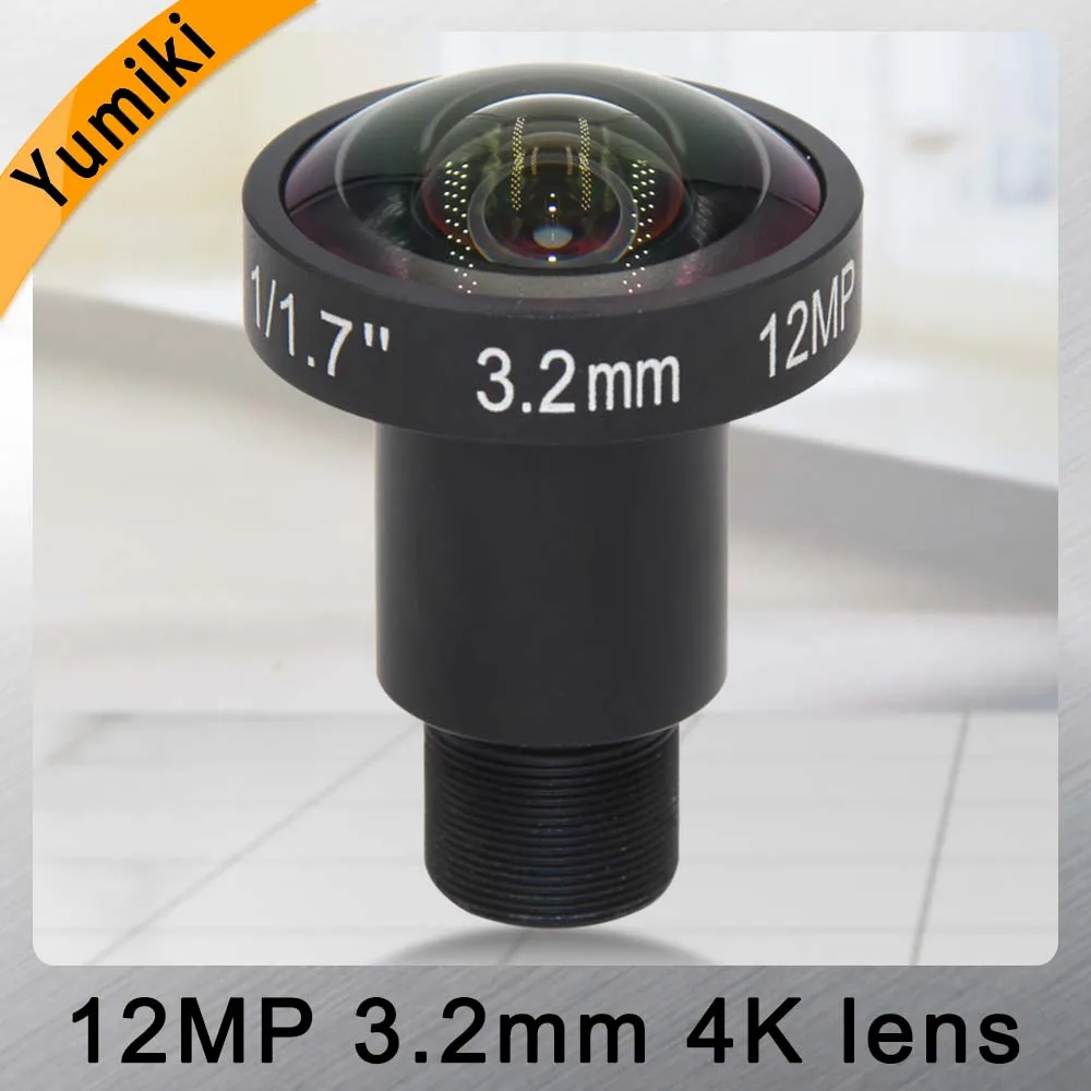Yumiki 12 мегапикселей (объектив 4 K) фиксированный объектив M12 3 2 мм 160 градусов для