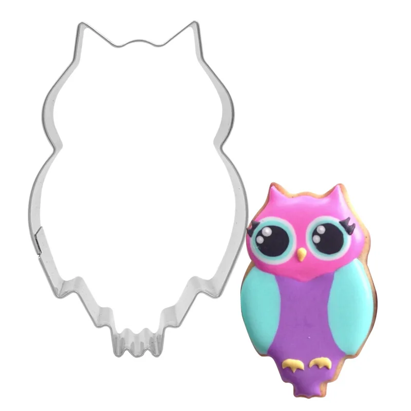 

Stainless Steel Owl Cookie Cutter Egg Fruit Cutter Tools Pancake Mould Biscuit Press Stamp Mold Cake Decorating Baking Fondant