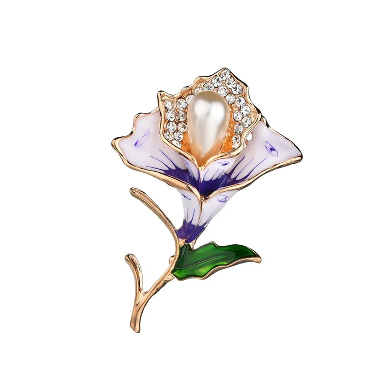 

Elegant Flower Brooch Pin Crystal Costume Jewelry Clothes Accessories Jewelry Brooches For Wedding Valentine's Day Gift Jewelry