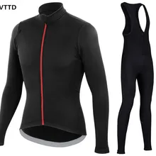 Один черные мужские зимние Термальность флис Майки спортивные велосипед Велосипедный Спорт mountaion MTB Костюмы Майки Ropa Ciclismo 3D гель площадку