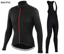 Único Negro Mens Winter Thermal Fleece Jerseys de Ciclo de la Bicicleta de La Bici Mountaion Ropa MTB Jerseys Ropa Ciclismo 3D Gel Pad