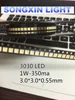 50PCS/LOT SMD 3030 White 3030 LED Diode 6000K-8000K 1W LED HIGH POWER  Lighting Application 3.0*3.0*0.65mm 350MA 100-120LM ► Photo 1/3