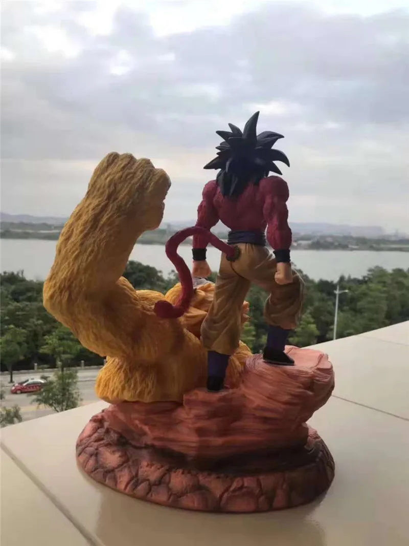 Аниме Dragon ball Z статуя супер Saiyaman 4 Гоку Золотой гигантский Apes полноразмерная анимационная фигурка GK Коллекционная модель игрушки
