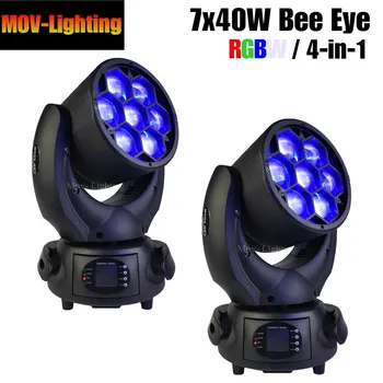 

7x40W Beey-Eyes Stage Lights RGBW 4IN1 LED DJ Moving Head Lights