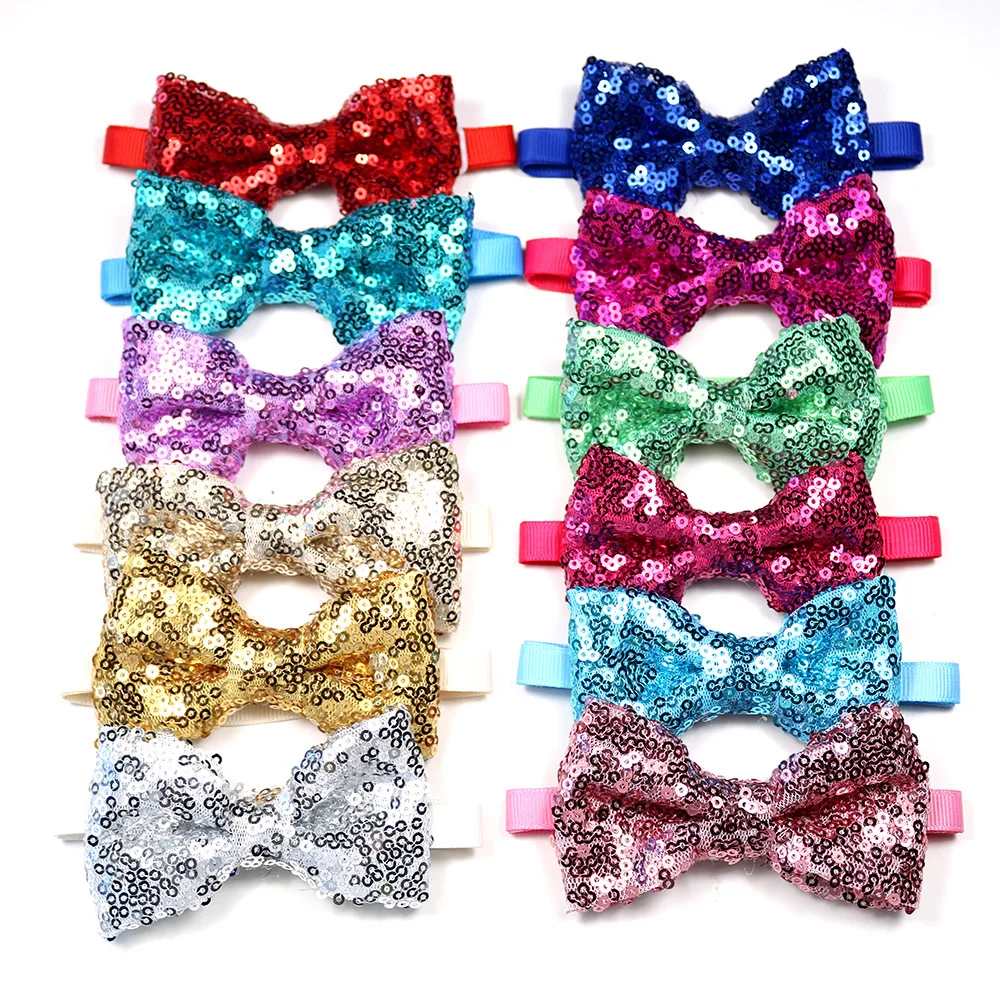 

30pcs Christmas Pet Dog Grooming Products Pet Bowties Neckties Shining Pet Dog Cat Wedding Accessories New Year Pet Bow Tie
