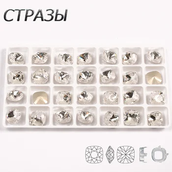 

Crystal Glass Strass Rhinestones 8mm,10mm,12mm,18mm Clear Crystal Sew On Rhinestone With Claw Sewing Clothing DIY Wedding Dress