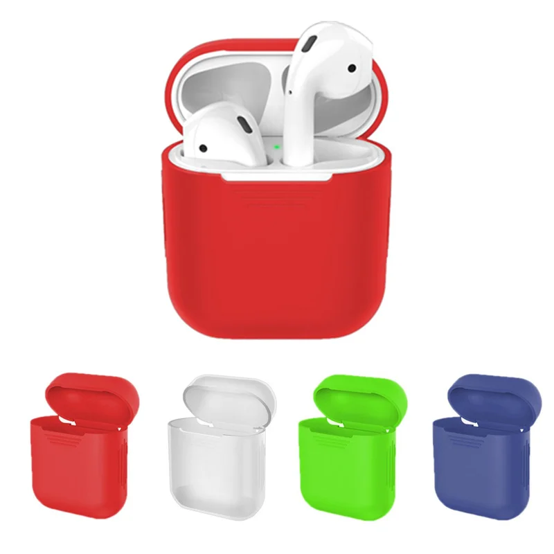 

Soft Silicone Case Earphones for Apple Airpods Bluetooth Wireless Earphone Protective Skin Cover Box for Air Pods Ear Pods Bag