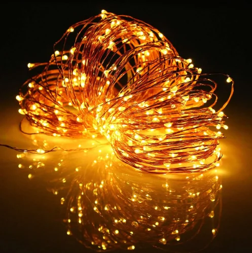 Солнечные гирлянды 100LED 150LED 200LED медная проволока открытый Сказочный свет для