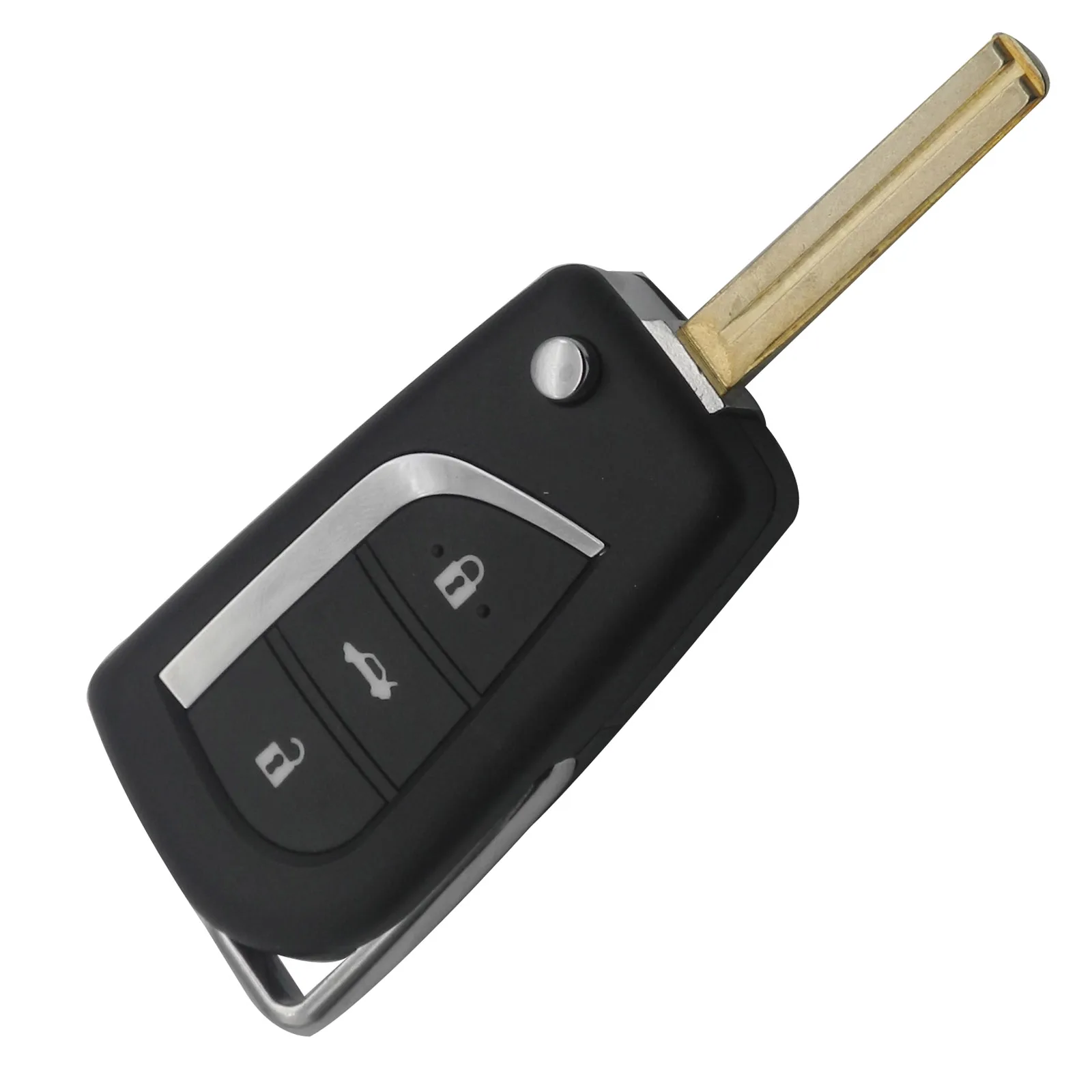 Jingyuqin 2/3 кнопочный пульт дистанционного управления откидной складной чехол для ключа автомобиля для Toyota RAV4 Lewin Camry eiz Highlander Corolla Yaris