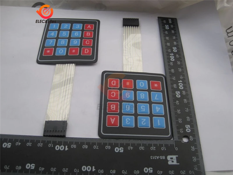 16 кнопочный мембранный переключатель клавиатуры 4X4 матричный массив клавиатура Панель управления для Arduino DIY Kit