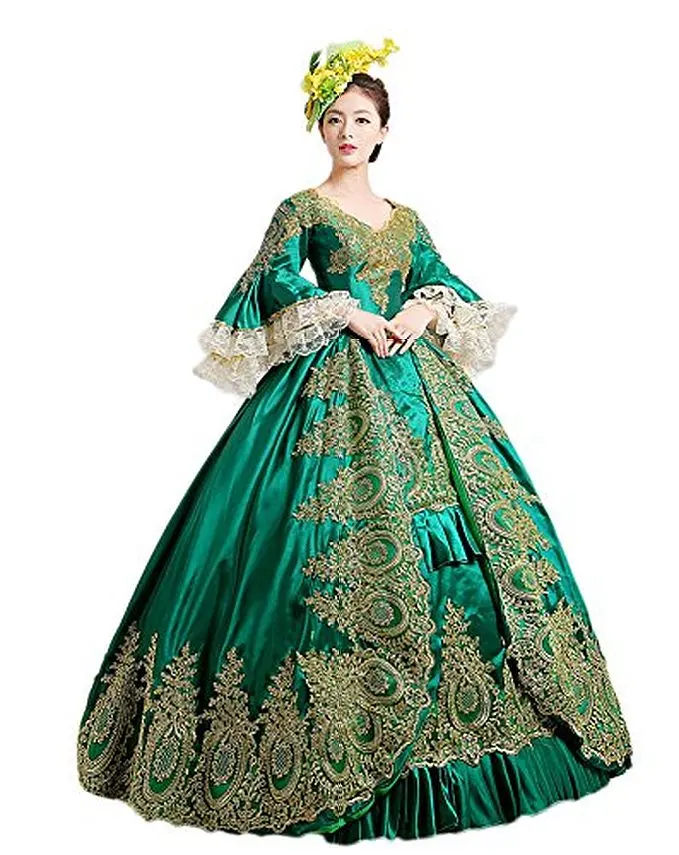 Top Sale Renaissance Wench Gothic Princess Dress Ball Gown Vampire Theatre Halloween Costume