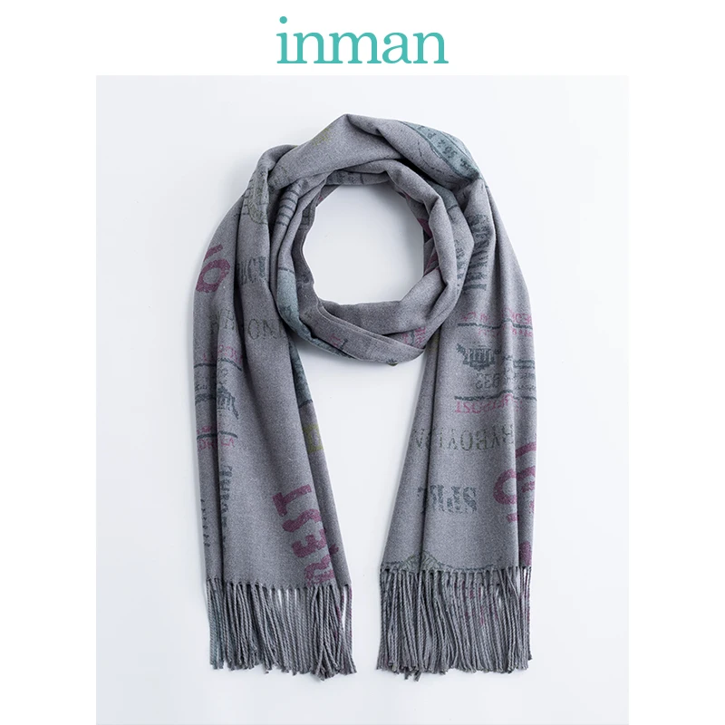 

INMAN Women All Mathced Scarf Two Way to Use Tassel Lady Scarf