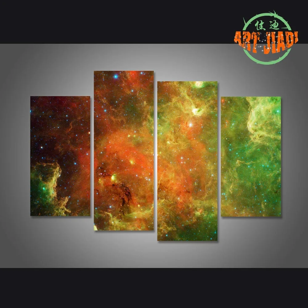 4 шт./компл. Холст Искусство Pelican Nebula холст картины HD панели украшения для дома