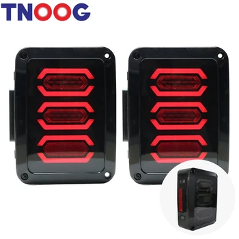 

TNOOG LED Tail Lights Smoked Red LED Taillights for Jeep Wrangler Tail Brake Light Reserve Light Real Back up Turn Signal Lamp