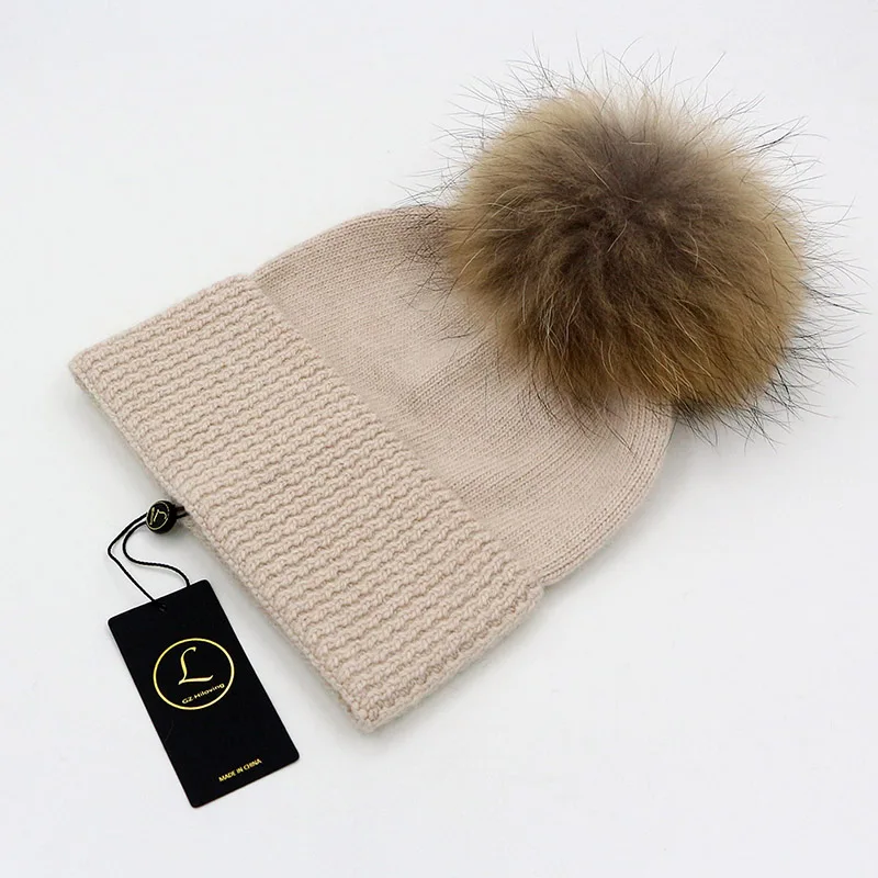 5 Years-15 Years Wool Children Beanies Crochet Winter Hat For Girls Boys Kids Big Girls Winter Hats Knitted Wool With Fur Pompom