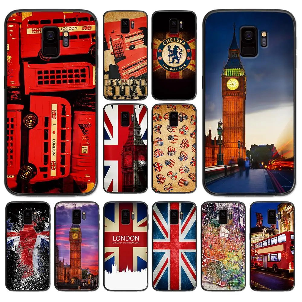 

Flag United Kingdom London for Samsung Galaxy A5 A6 A7 A8 A9 2017 2018 2019 Plus 2018 M10 M20 M30 Soft silicone black phone case