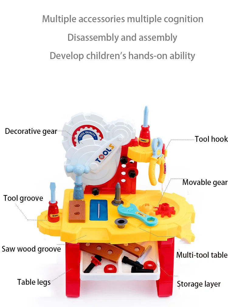 Детские блестящие детские игрушки для игрушечного домика Детский Набор инструментов Набор игрушек отвертка симулятор стол для техобслуживания игрушки раннего развития подарок