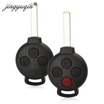 Keyforkess 10 pz/lotto 3/4 pulsanti telecomando FOB portachiavi per MERCEDES BENZ SMART CAR CITY ROADSTER FORTWO