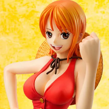

22CM Cute Nami Action Figure Toys Painted Figure Shorts Straw hat Nami Sexy Figure Garage Kits Dolls Brinquedos Anime