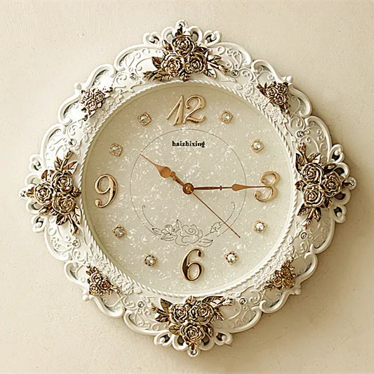 

TUDA2017 European living room wall clock clock table Baroque retro decorative wall clock watch creative garden art