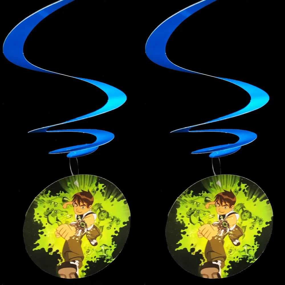 Us 2 94 40 Off Ben 10 Ceiling Hanging Swirl Decorations Ben 10 Theme Birthday Party Decorations Diy Party Decorations Ben 10 Ceiling Swirl In Party