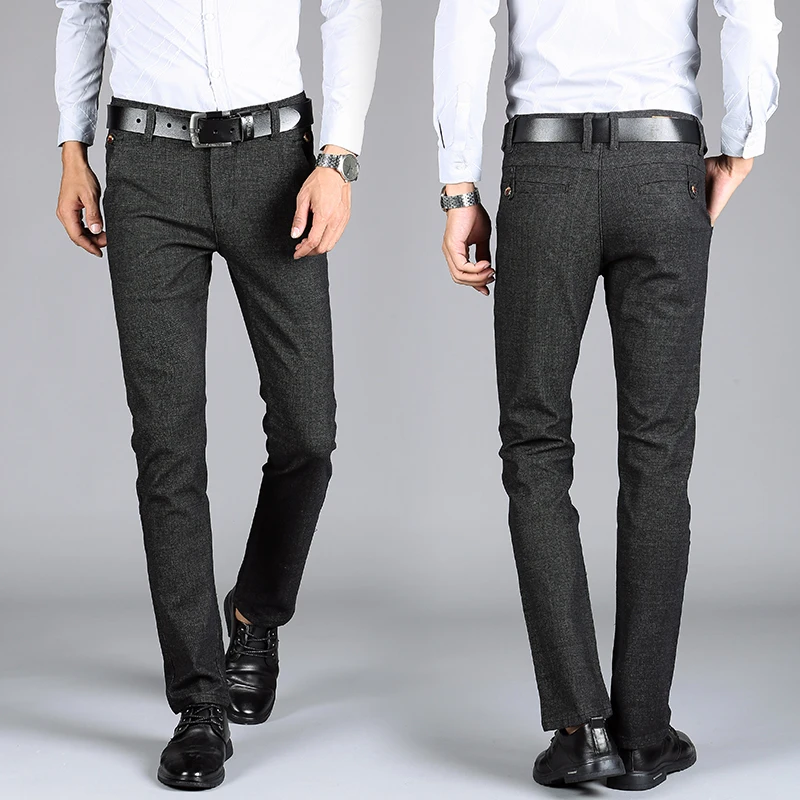 2019 Spring Men's Casual Cotton and linen Pants Mens Slim Fit Long ...