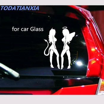 

Car ANGEL DEVIL Angel Girl Sticker for mazda 3 seat ibiza honda civic 2006-2011 seat leon toyota corolla 2008 ford focus 3 kia