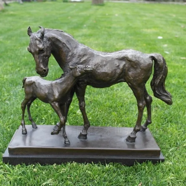Лошадь и бронзовая скульптура ремесленных бизнес-подарки Для Обустройства Дома бронзовый мир искусства украшения меди