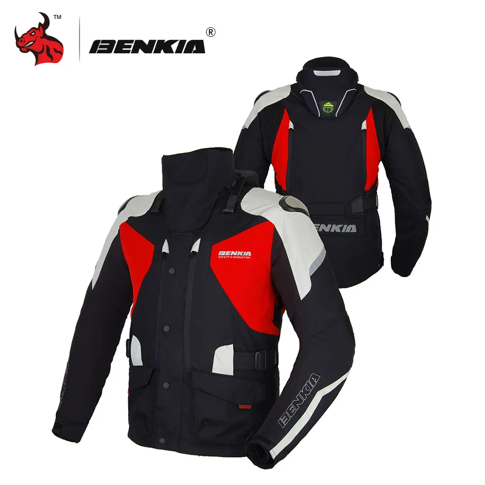 

BENKIA Motorcycle Jacket Winter Men Motorcycle Racing Jacket Protective Gear Detachable Liner Moto Revestimento Da Motocicleta