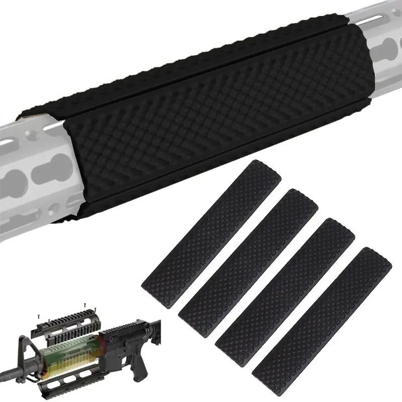 4 шт. легкий вес Forend Rail Quad Rail Handguard тактика инструменты Forend Handguard практические съемные рельсы охотничья Резина