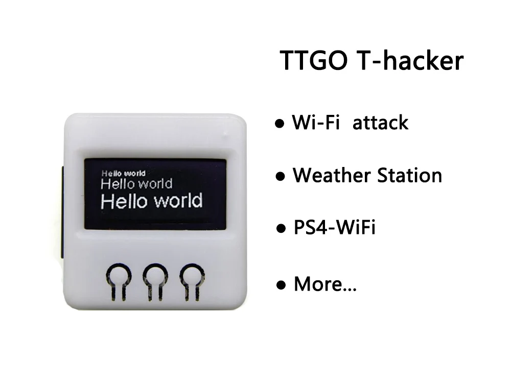 TTGO T-Hacker DIY коробка ESP8266 Wifi OLED дисплей атака Метеостанция датчик влажности температуры для PS4-WiFi