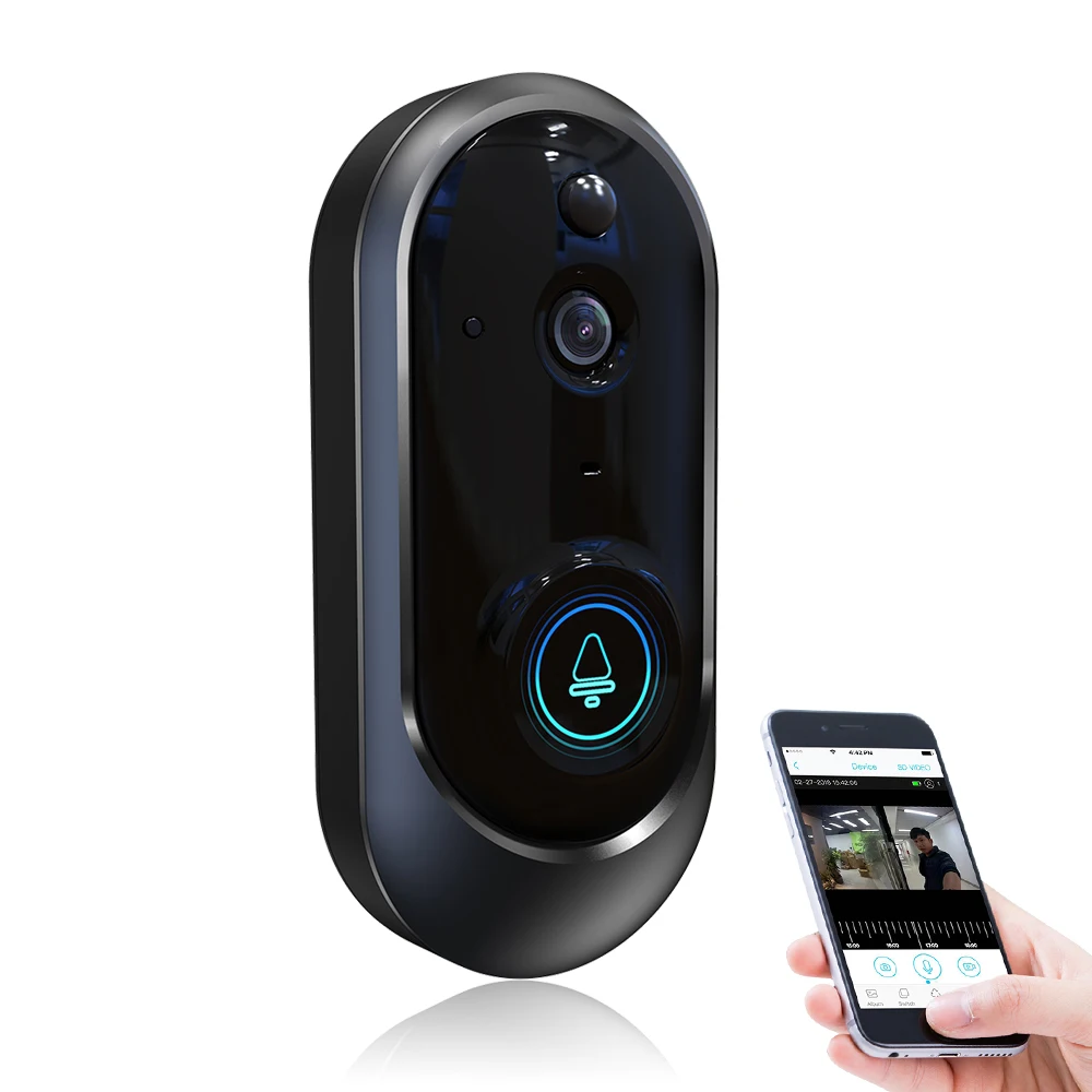 Беспроводная видеокамера на дверной звонок wifi 1080 P домашняя камера безопасности