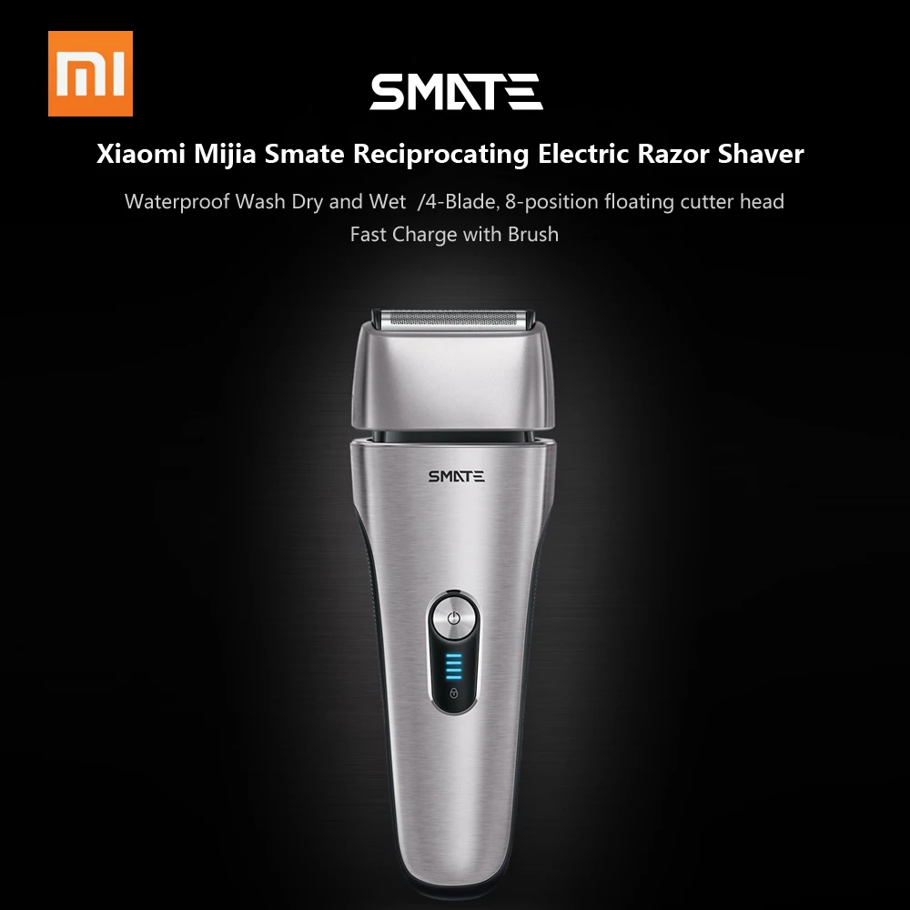 Xiaomi Mijia SMATE электрическая бритва с 4 лезвиями электробритва 3 минуты Быстрая зарядка водостойкая Мужская бритва