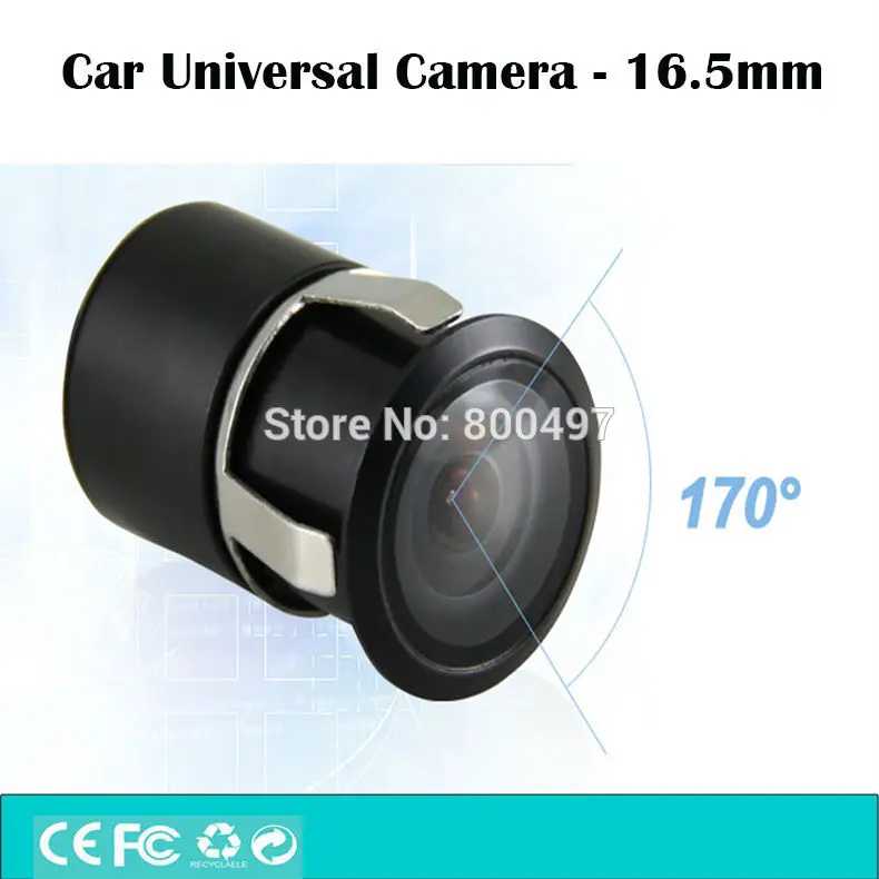 

Universal Mini Color Reverse Backup Car Rear View Camera 16.5mm 480 TVL 170 Degrees Waterproof IP67 for All the Car Models