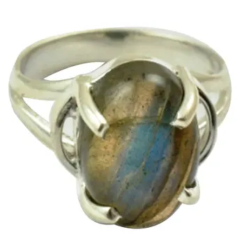 

Lovegem Genuine Labradorite Ring 925 Sterling Silver,Size:6.5 , AR3106