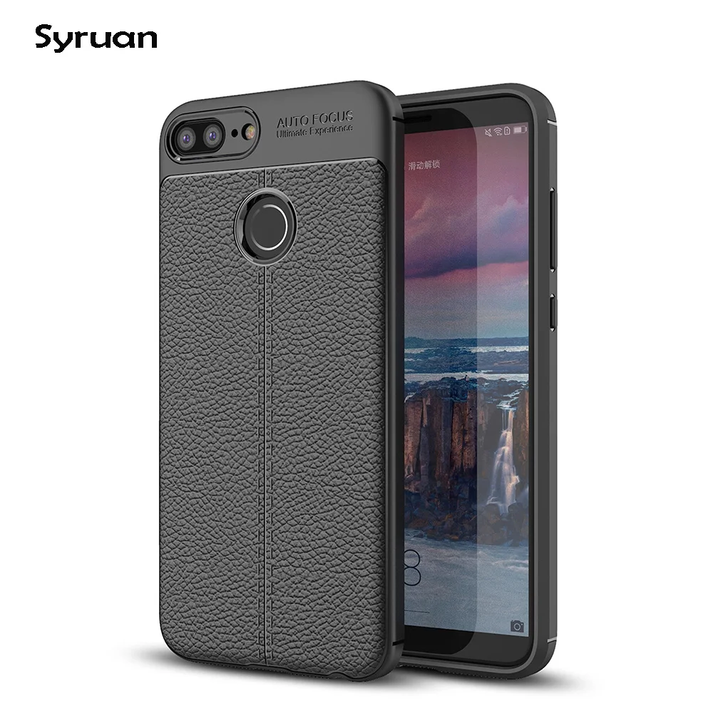 

Syruan Carbon Case on For Fundas Huawei Honor 9 Lite Cover Luxury Leather TPU Soft Case For Coque Huawei Honor 9 Lite Case Cover