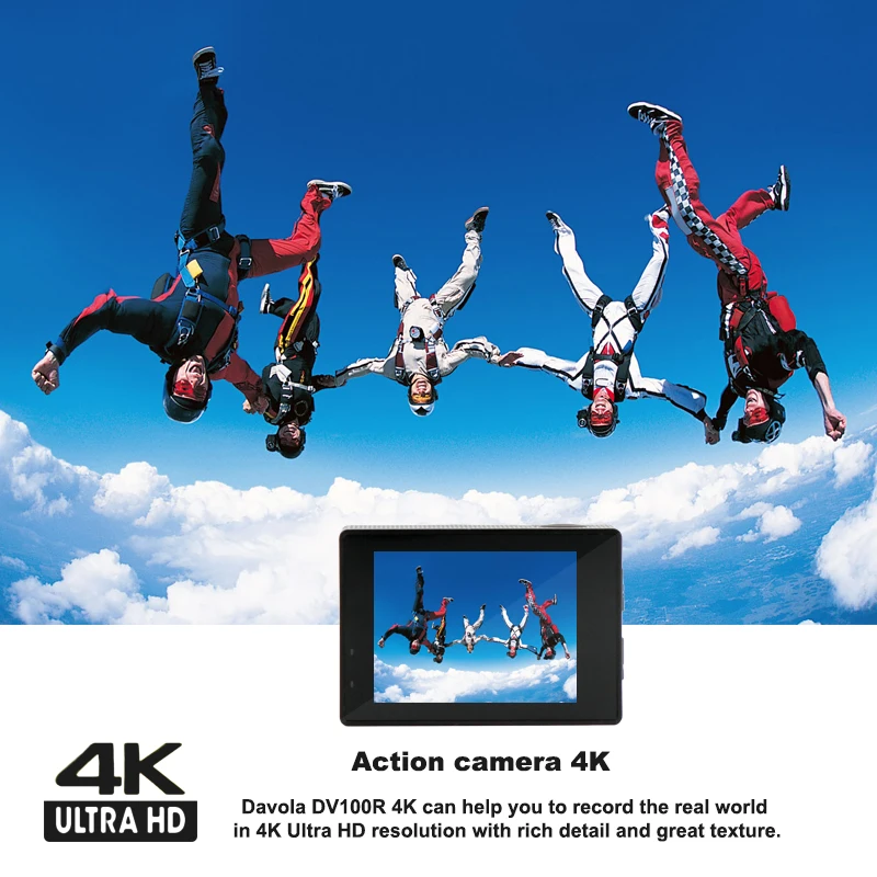 Экшн камера 4k WiFi HD 1080 P мини go Спорт на открытом воздухе шлем видео pro cam Davola
