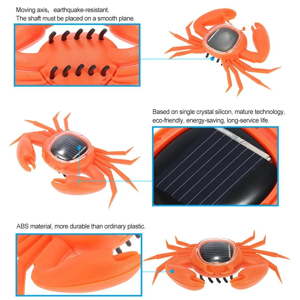Милый Солнечный краб на солнечных батареях Краб Детская обучающая игрушка
